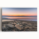 Black and white stretched canvas of the Dead Sea landscape, ideal for kitchen wall art.