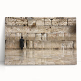 Black and white stretched canvas of Jerusalem skyline, ideal for kitchen wall art or bedroom ambiance.