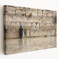 Large canvas print of Jerusalem cityscape in muted earth tones, ideal for kitchen wall art.