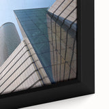 Extra large black wall art of Tel Aviv skyline on textured canvas, featuring vibrant colors, ideal for living room ambiance.