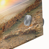 Acrylic print of a Middle Eastern scenery in muted earth tones, suitable for dining room or bedroom decor.