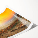 Extra large wall art depicting line art flowers in muted earth tones, ideal for large living room decor.