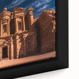 Extra large framed canvas featuring a textured black wall art scene of a Middle Eastern landscape in vibrant colors.