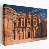 Large canvas print of a Jordanian desert landscape in earthy tones, ideal for kitchen wall art.