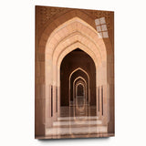 Acrylic print of a Middle Eastern landscape in earth tones, ideal for bedroom or dining room decor.