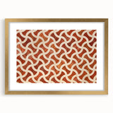 Extra large abstract art print of Middle Eastern scenery in a gold frame, featuring textured earth tones.