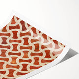 Extra large wall art featuring line art flowers in muted earth tones on rolled canvas, suitable for large living room decor.