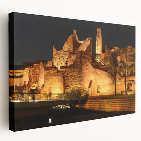 Large canvas print of a Middle Eastern desert landscape in warm earth tones, ideal for kitchen wall art.