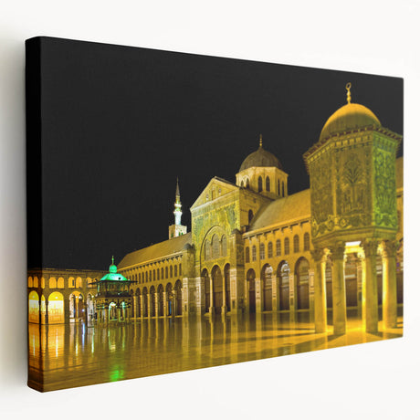 Large canvas print of a Middle Eastern Syrian landscape in muted earth tones, ideal for kitchen wall art.