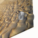 Large abstract wall art featuring a Middle Eastern cityscape in muted earth tones on acrylic glass.