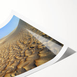 Extra large rolled print featuring line art flowers in muted tones, ideal for large living room wall decor.