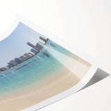 Extra large rolled print featuring line art flowers in muted tones, ideal for large living room wall art.