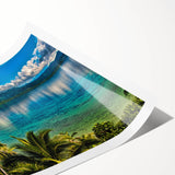 Extra large wall art featuring line art flowers in soft pastel shades on a rolled print, ideal for large living room decor.