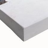 Large art featuring a black and white landscape of Tahiti on stretched canvas, suitable for bedroom wall decor.