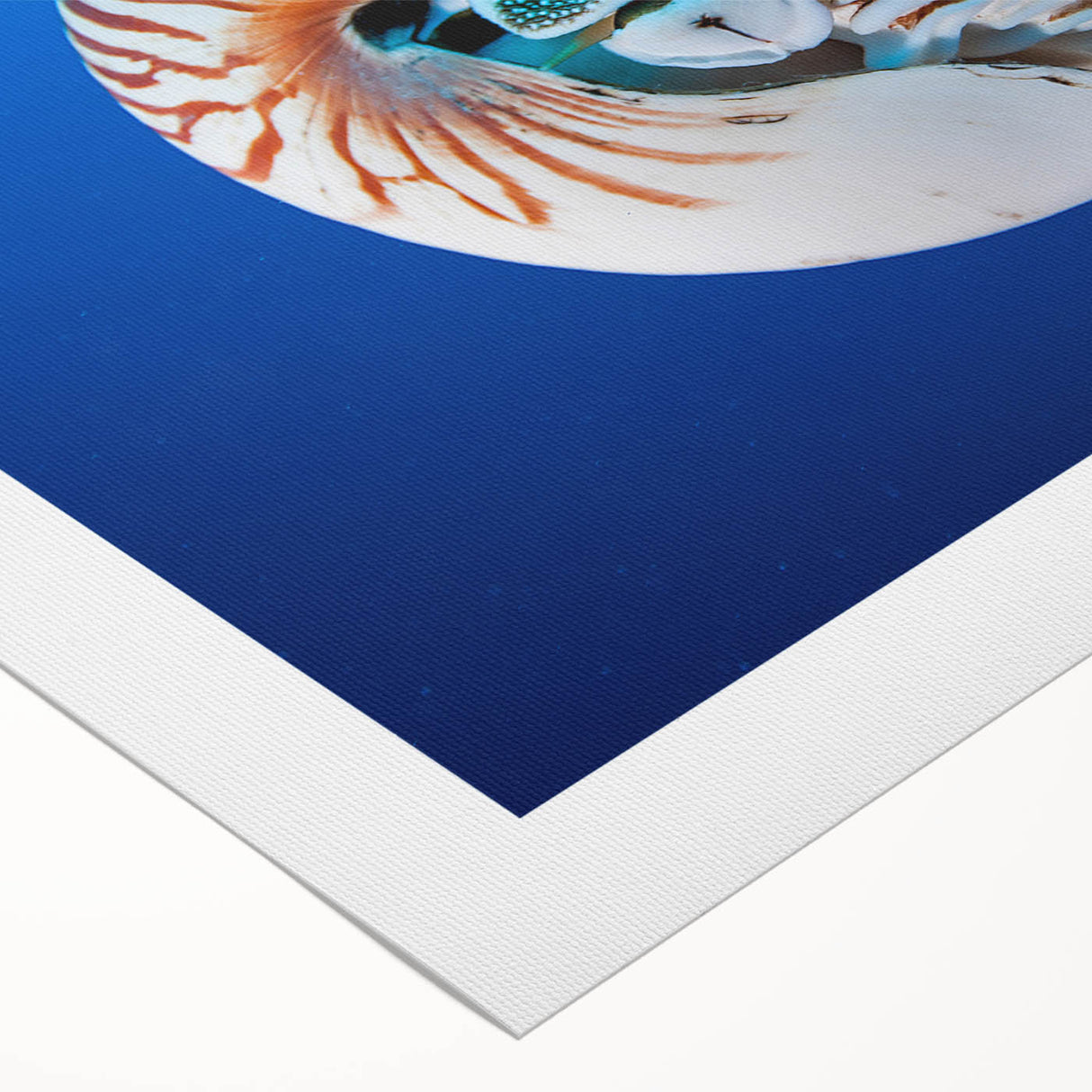Art deco poster of Oceania scenery in soft blue and green tones on rolled canvas, suitable for dining room wall art.