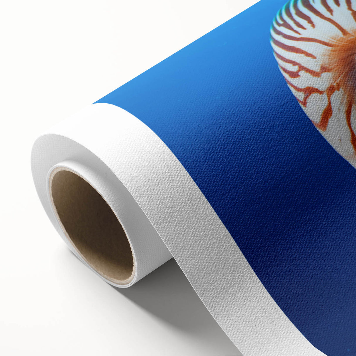Art Deco style poster of an Oceania, Micronesia scenery on rolled canvas, featuring serene blue and green tones.
