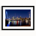 Abstract art print of Auckland with textured, colorful art in vibrant hues on a large framed canvas.