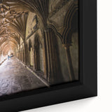 Extra large framed canvas featuring a textured depiction of New Zealand's Canterbury scenery in black and colorful art.