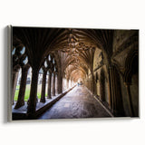 Landscape art painting of Canterbury, New Zealand, featuring vibrant greens and blues on a silver-framed canvas.