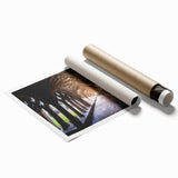 Extra large rolled print of Canterbury, New Zealand scenery in muted green and blue tones, suitable for art wall dining room.