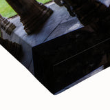 Large art of a black and white Canterbury, New Zealand landscape on stretched canvas, ideal for bedroom decor.