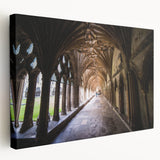 Large art print of Canterbury, New Zealand scenery on stretched canvas, featuring muted green and blue tones.