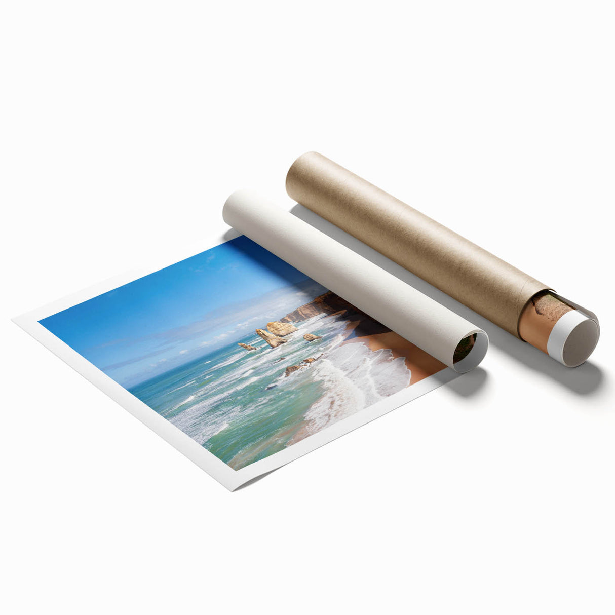Extra large rolled print featuring a floral art design in pastel shades, ideal for classy bathroom wall art.