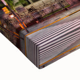 Large art featuring a black and white landscape painting of an Argentinian scenery on stretched canvas.