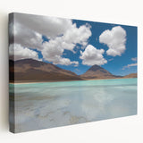 Stretched canvas featuring a panoramic Bolivian landscape in earth tones, suitable for kitchen wall art.
