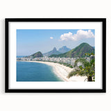 Extra large abstract art print featuring a vibrant, colorful depiction of a Brazilian landscape on a textured canvas.