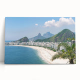 Black and white stretched canvas of a Brazilian landscape, ideal for kitchen wall art or bedroom ambiance.