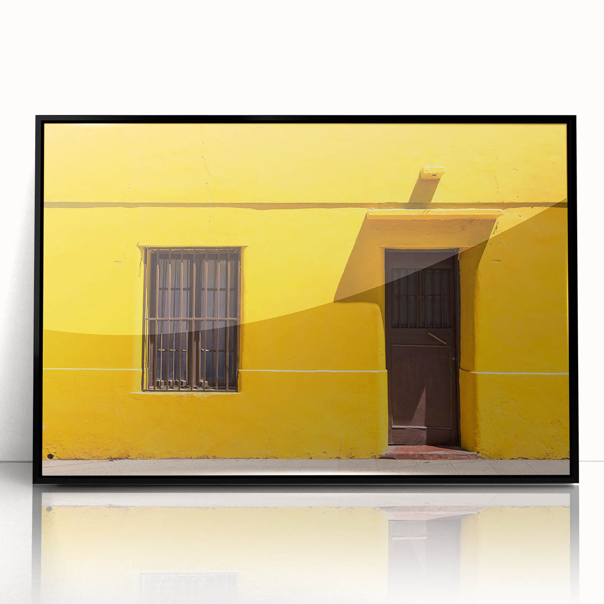 Large abstract wall art depicting a stylized Santiago skyline in muted earth tones on a framed acrylic.