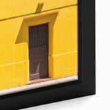 Framed canvas of a textured Santiago skyline in black with colorful accents, suitable for large living room walls.