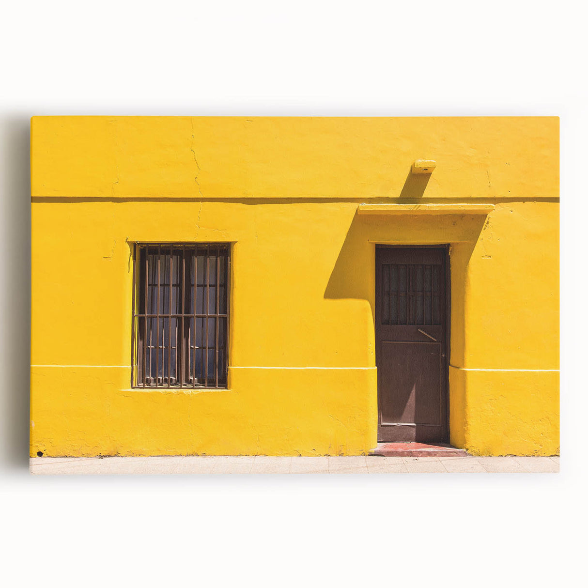 Black and white stretched canvas of Santiago skyline, ideal for kitchen wall art.