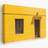 Large art print of Santiago skyline in muted earth tones on stretched canvas, suitable for kitchen wall art.