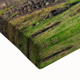 Black and white landscape art painting of Chilean scenery on stretched canvas, suited for bedroom wall art.