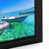 Framed canvas of a textured, colorful Colombian landscape in muted earth tones, ideal for large living room walls.