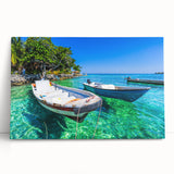 Black and white stretched canvas of a Colombian landscape, ideal for kitchen wall art or bedroom ambiance.