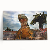 Black and white stretched canvas of Galapagos scenery, ideal for kitchen wall art or bedroom ambiance.