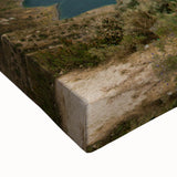 Large art of an Ecuadorian landscape in black and white on stretched canvas, suitable for bedroom wall decor.