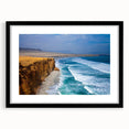Extra large abstract art print of a colorful, textured Peruvian landscape on a framed canvas, ideal for living room decor.