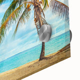 Large abstract depiction of a Venezuelan landscape in muted earth tones on acrylic glass, ideal for dining room art.