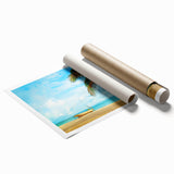 Extra large rolled print featuring a vibrant floral scene set in South America, ideal for classy bathroom wall art.