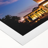 Art deco poster of Alabama scenery in soft pastel shades on rolled canvas, ideal for dining room wall art.