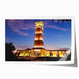 Rolled print of Alabama scenery with lush greenery and subtle pink floral accents, ideal for art wall dining room.