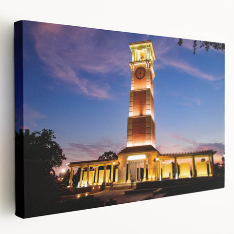 Large canvas print of an Alabama landscape with lush greenery and a serene river, suitable for kitchen wall art.