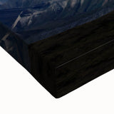 Black and white landscape art painting of Denali, Alaska on stretched canvas, ideal for bedroom wall art.