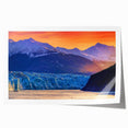 Rolled print of Alaskan scenery with muted earth tones, ideal for art wall in dining room.