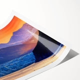 Extra large wall art featuring line art flowers in monochrome, displayed on a rolled print.