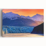 Black and white photograph of a serene Alaskan landscape on large stretched canvas, ideal for kitchen wall art.